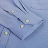 NXY Men 's Dress Shirt Camisa Manga Larga Para Hombre Tela Oxford Con Bolsillo En El Pecho Gruesa Cuello Abotonado de Ajuste 정규 221228