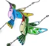 Wind Chime Glass Hummingbird Dragonfly Wind-Bell Garden Decoration for Home Patio Porch Yard Lawn Balcony Decor Holiday Gift