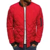 Hommes hiver chaud coton argylique veste décontracté à manches longues Bomber manteau vêtements pour hommes moto fermeture éclair vêtements de sport noir rouge bleu