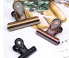 Materiały do ​​montażu Copper Spoide Clips Vintage klipsy szkieletowe Metalowa galwanizacja Bulldog Zawias Klipy zaciski do papieru do map papierów Tagi SN6261