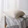 Сплошной цветовой диван подушка вязаная наволочка для дома украшения мягкая подушка декоративные подушки для диван -квадрата 50x50см 210401