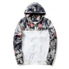 Jaqueta Floral Autumn Mens Com Capuz Jaquetas Slim Fit Manga Longa Homme Na Moda Windbreaker Casaco Brand Vestuário Drop 211009