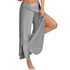 Dambyxor Capris Kvinnor Casual Loose Fitness Gym Dansbyxor Wide Leg Sexig Half Exposed Harem Sport Plus Storlek