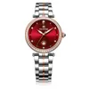 Orologi da polso Quadrante rosso Orologio da donna Orologi da donna Bracciale da donna in acciaio creativo Orologio da donna Relogio Feminino Montre Femme