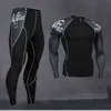 Thermal Underwear Men's Long Underwear Compression Clothing Fitness Shirt Men Running Shirt Training Pants Thermal Underwear 211108