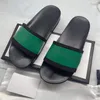 Designer Slippers Mannen Vrouwen Slides Leer Rubber Sandaal Afdrukken Platform Schoenen Mode Toevallige Gestreepte Slipper Met Originele Doos 35-48