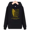 High-Q Unisex Attack on Titan Pullover Hoodie Jiyuu no Tsubasa Shingeki no Kyojin Eren Survey Kapuzenpullover Mantel Y0319