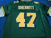 UF CHEN37 Custom Men Youth Women Vintage Edmonton Eskimos #47 J. C. Sherritt Football Jersey Size S-5XL eller Custom något namn eller nummer Jersey