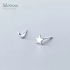 Mode Minimalistisk Star Moon Asymmetri 100% 925 Sterling Silver Anti-Allergy Stud Örhänge För Kvinnor Fina Smycken Brins 210707