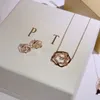 Naszyjnik Rose Pia Get Wisiorki Seria Seria Inkrustowana Kryształ 18 K Pozłacane Sterling Silver Luksusowa Biżuteria Wysokiej jakości 5a Marka Designer Naszyjniki Wisiorek