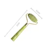 Grüne natürliche Jade Roller Single Spiked Wave Kopf Stein Gesichtsmassagegerät für Auge Hals Thin Lift Relax Abnehmen Entspannende Werkzeuge JD020