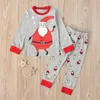 Nya Barn Jul Pyjamas Kids Santa Claus Sleepwear Baby Animal Pyjamas Boys Girls Nightwear Chilld Pijamas Sets 2021 Försäljning G1023