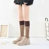 Japanische Neue Mode Brief frauen Baumwolle Knie Hohe Socken Frauen Retro Stil Casual Kalb Socke Straße Sport Harajuku Socken y1119