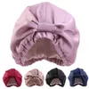 BeanieSkull Caps Silk Satin SleepCap Women Turban Elastic Head Scarf Hair Care Night Hat Chemo Sleeping Bonnet Beanie Cover Head8159734