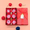 Artificial Fake Flower Gift Box Rose Scented Bath Soap Flowers Set Valentines Thanksgiving Mother Day Gift Wedding Christmas Party Decor HY0272