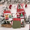 Boże Narodzenie sznurek Cukierki prezent Goodie Torby z uchwytami Snowman Reindeer Santa Worki dla dzieci Party Favors XBJK2110