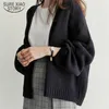 Casual Open Stitch Sweater Solid Knitting Outwear Kvinna Cardigan Kvinnors Koreanska Loose Sweater Kvinnor Coat 6341 95 210506