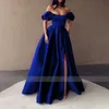 Royal Blue 2021 SATIN PROM BROMLING ONTHERTH CLOTTER SPLITED VIRISES AD LINE LOND ORCE