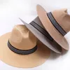 mens palha fedora larga borda