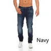 Jeans för män sommarsäljare Knapp Hål Shorts Högkvalitativ Jean Classic Style Stretch Slim Denim Byxor Mäns Byxor 210716