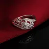 Cluster Ringe Bayttling 925 Sterling Silber Charm Farbige Blumen 7 # 8 # 9 # Ring für Frau Mode Hochzeit Party Geschenk Schmuck