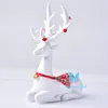 White Red Deer Crystal Ball Display Stand Resin Room Decor Sphere Holder