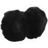 Berets Lady Woman Headband Black Faux Fur Winter Ear Cover Earmuffs9391319