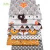 Chainho, 8PCS / Lot, Jungle Djur-serien, tryckt Twill Bomullstyg, Patchwork Cloth, DIY Sy Quilting Material för BabyChild 210702