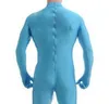 Lac bleu lycra spandex men039s costume de costume arrière zipper sexy hommes costumes de costumes unisexes