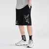 Casual Sports Shorts Chinese Style Summer Men Loose Embroidery Middle Five-point Pants Beach Trousers