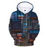 Luvtröjor herr Sweatshirts Elektroniskt chip 3D-tryckt Roliga män Kvinnor Mode Casual Harajuku huvtröjor Unisex Hip Hop Oversized Huva
