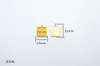 10 teile/paket Tetris Spiel Enamle Charms Metall Anhänger Goldene Farbe Ohrring DIY Mode Schmuck Zubehör