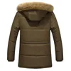 Men's Hoodies Sweatshirts Winter Jacket Men Plus Size Cotton Padded Warm Parka Coat Casual Faux Fur Hooded Fleece Long Male Windbreaker