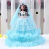 45 CM Tek Parça Moda Tasarım Prenses Bebek Gelinlik Asil Parti Kıyafeti Barbie Bebekler Kız Hediye 10 Renkler