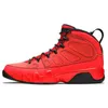 2023 MENS 9 9S Rétro Chaussures de basket-ball Fire Red University Gold Racer Blue Reflective Motorboat noir Do It Change the World Unc Chile Red Particle Grey Sneakers