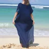 تغطية Womail UPS Women Embroidery Cotton Beach Up Swimsuit Bikini Tunics for Beachwear Strand Jurkjes W30427 sarongs