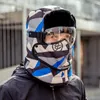 Hommes femmes hiver hiver mélange de laine chapeau Lei Feng chapeau avec lunettes de cyclisme en plein air Col Col Protection de l'oreille Escalade Ski Casquettes Masques