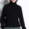 Pull en cachemire pour femmes, col roulé, épais et chaud, élégant, solide, ample, en laine tricotée, pull surdimensionné, automne et hiver Women's Sweaters