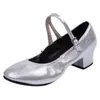 Kvinnor Klänning Skor Mjuk Sole Dancing Shoe Salsa Ballroom Tango Latin Dance Low Heel Comfort