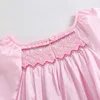 Baby Girl Smocked Dress Infant Smock Frocks Children Spanish Boutique Clothes Toddler Handmade Smocking Long Dresses 210615