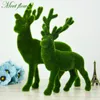 Boże Narodzenie Sztuczny Mech Deer Symulacja Liszaj Zwierząt Kształtowanie Desk Stół Home Decoration Fake Flower Roślin Rekwizyty