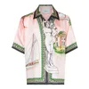 Casablanca Printed Shirt Flower Loose Silk Short Sleeve Shirts210W