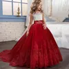 Girl's Dresses Vintage Flower Girls Dress For Wedding Evening Children Princess Party Pageant Long Gown Kids Formal Clothes