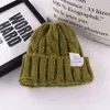Akrylbrev förtjockad stickad hatt varm hatt Skullies Cap Beanie hatt för män och kvinnor 150 y21111