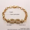 Link Chain MHS.Sun Vintage Gold Plated Women Girls Armband Luxury Mosaic Zircon Heart Pendant Fashion Cz Jewelry Fawn22