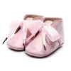 Eerste Walers 2021 Winter Baby Boots PU Lederen Motorfiets Booties Infant Born Girls Bow Bow Sneakers voor 0-24M A30