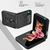 Kamerabilden Fullt omslag mobiltelefonfodral för Samsung Galaxy Z Flip3 Flip 3 Metal Finger Ring Strap Holder Stand Hybrid Armor C