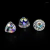 Sonstige 8 Stücke 8mm 5542 AB -Farbkuppel Perlen Glaskristall lose Strasssteine ​​für DIY -Schmuckherstellung