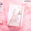 M&G 0.5mm Black Gel Pen Full Needle Tip Signing Student Stationary Office Teaching Supplies Pink Cherry Blossom Pattern Pens