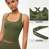 L028 All in One Cup Yoga Outfits Dames039S Tanktop Sport Bra Dames ondergoed Gevotte hardloop Fitness Casual oefening Vest GY4326040
